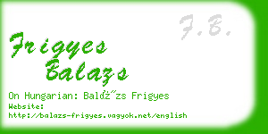 frigyes balazs business card